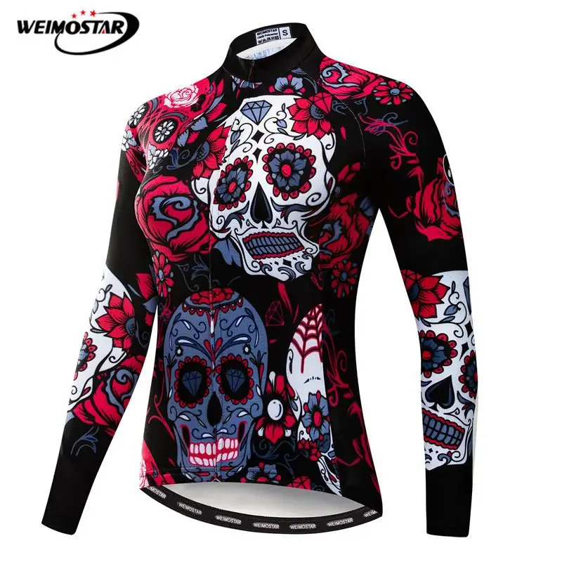 Weimostar Skull Cycling Jersey Long Sleeve Women Autumn Mountain Bike Clothing Ropa Ciclismo Breathable MTB Bicycle Jersey Shirt
Weimostar Skull Cycling Jersey Long Sleeve Women Autumn Mountain Bike Clothing Ropa Ciclismo Breathable MTB Bicycle Jersey Shirt