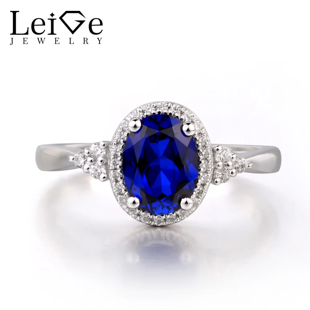 Leige Jewelry Sapphire Solid 925 Sterling Silver Ring Fine Gemstone Birthstone Oval Cut Engagement Promise Ring for Women
Leige Jewelry Sapphire Solid 925 Sterling Silver Ring Fine Gemstone Birthstone Oval Cut Engagement Promise Ring for Women