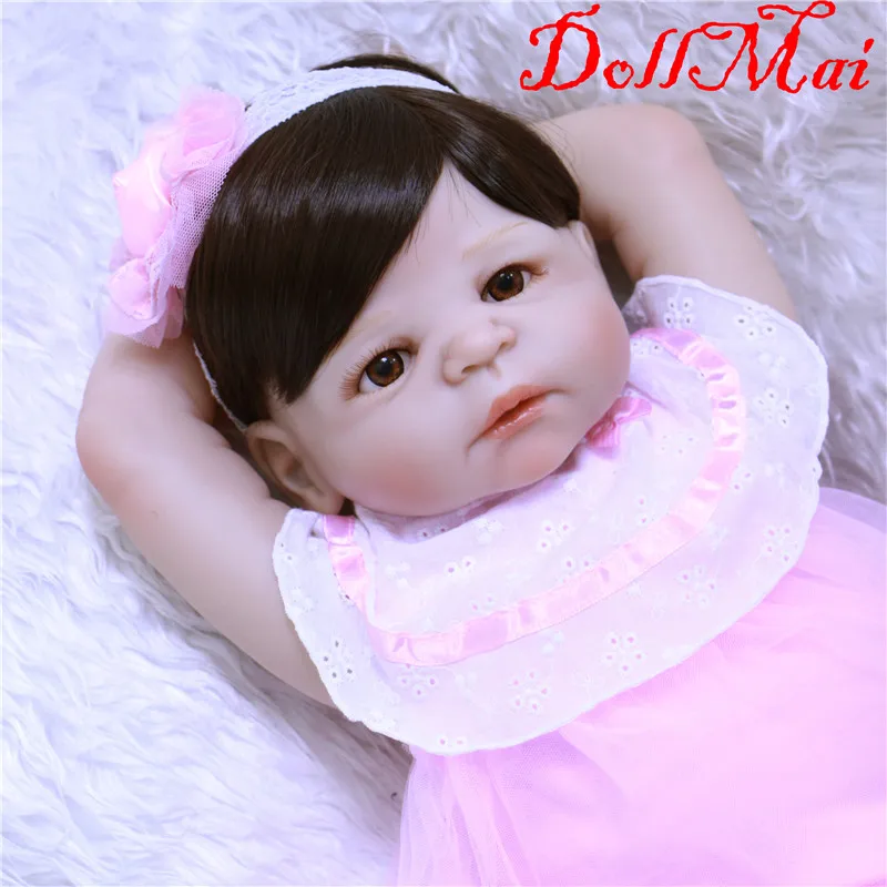 Bebe real reborn girl dolls toys 22" full silicone reborn dolls pink dress children gift bath dolls toys alive bonecas reborn
Bebe real reborn girl dolls toys 22" full silicone reborn dolls pink dress children gift bath dolls toys alive bonecas reborn