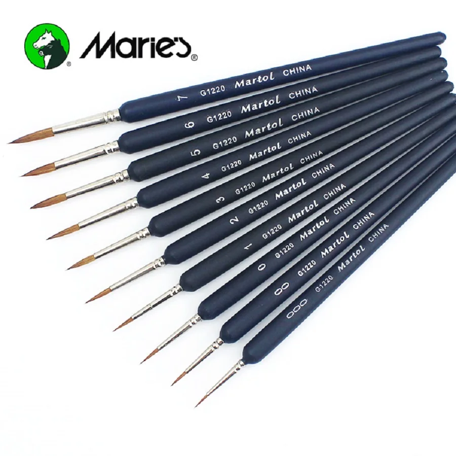 10pcs/lot Marie's High Quality Weasel Hair Paint Brushes Watercolor Acrylic Oil Fine Hook Line Pen Scriptliner Brush
10pcs/lot Marie's High Quality Weasel Hair Paint Brushes Watercolor Acrylic Oil Fine Hook Line Pen Scriptliner Brush