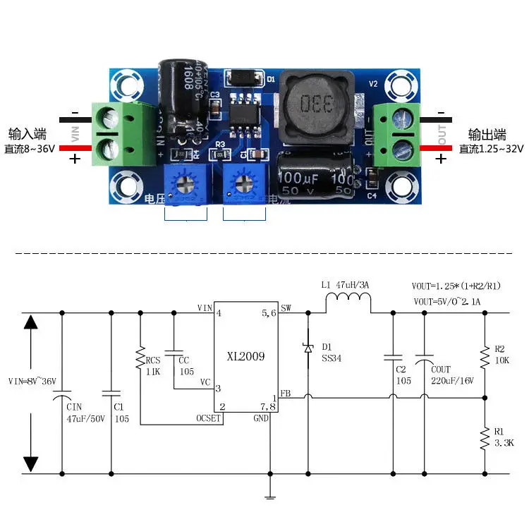 2A DC-DC 1.25-30V 12V Step-down CC CV Power Board 18650 Battery Charging Control module
2A DC-DC 1.25-30V 12V Step-down CC CV Power Board 18650 Battery Charging Control module