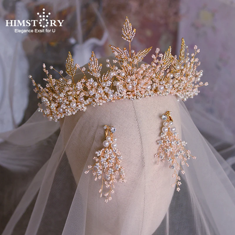 Himstory Heavy Handmade Tiaras Crown Crystal Pearl Wedding Hair Jewelry Bridal Hair Ornaments Headbands Accessories
Himstory Heavy Handmade Tiaras Crown Crystal Pearl Wedding Hair Jewelry Bridal Hair Ornaments Headbands Accessories