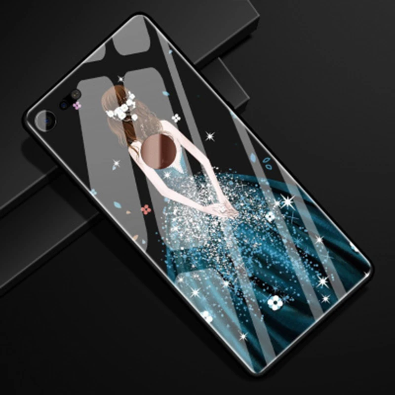 For Smartisan Nut Pro 2s Pro2s case Dress beauty tempered Glass + TPU Edge Hard back Cover OE106 phone cases shell | Мобильные