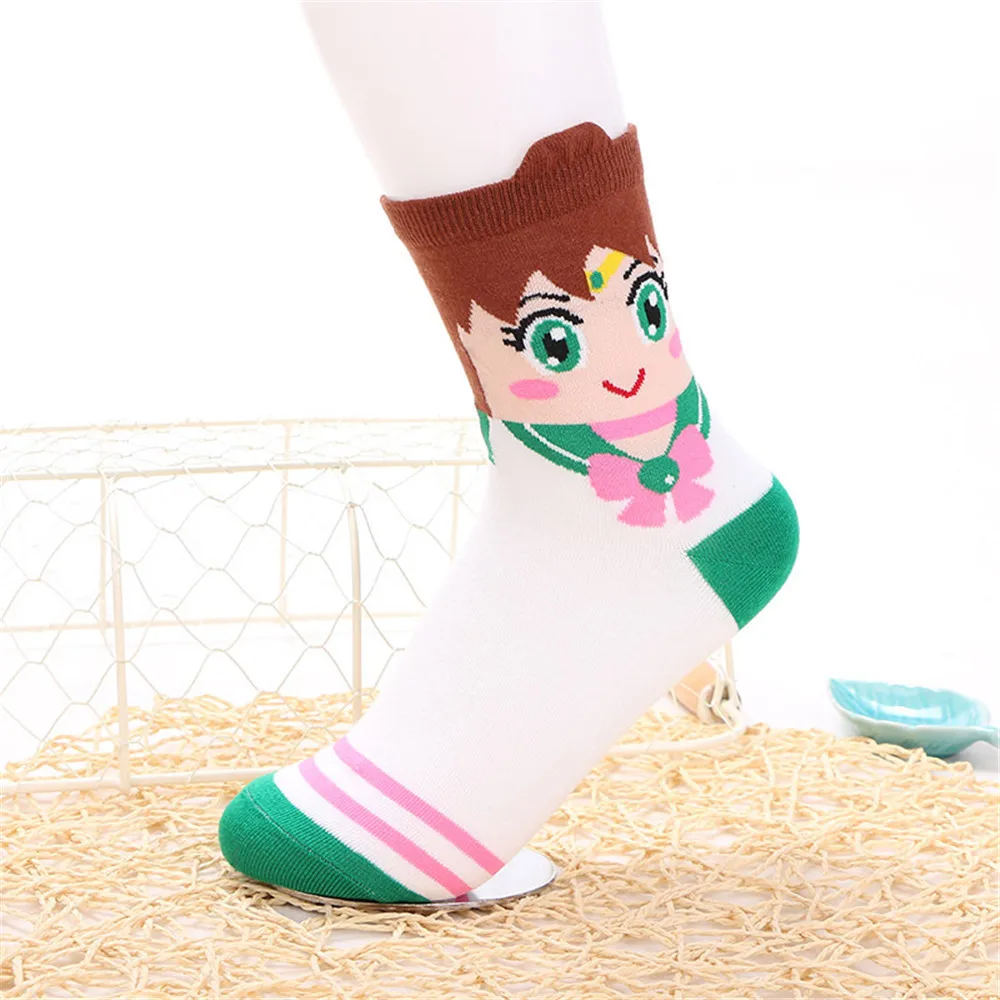 6pcs Sailor Moon Mercury Mars Jupiter Venus Cute Cartoon Socks Spring Summer Casual Women's Fashion Cotton Sneaker Socks One Set
6pcs Sailor Moon Mercury Mars Jupiter Venus Cute Cartoon Socks Spring Summer Casual Women's Fashion Cotton Sneaker Socks One Set