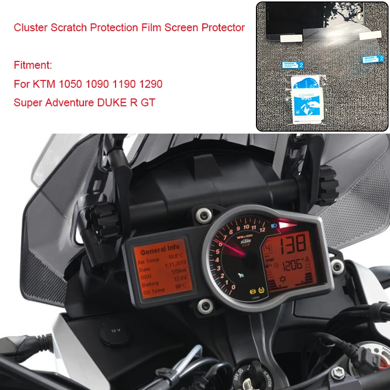 MTCLUB для KTM 1050 1090 1190 1290 ADV GT Super Adventure DUKE R кластер Защита от царапин ТПУ пленка защита
