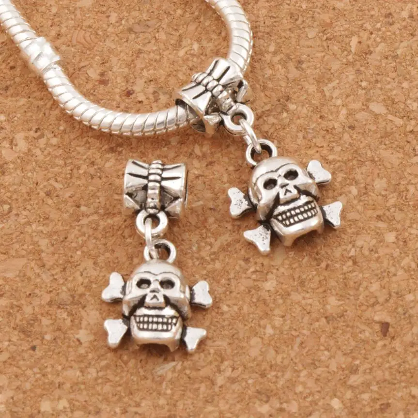Skull Big Hole Beads 25.1x12.9mm 18pcs Zinc Alloy Dangle Fit European Charm Bracelets Jewelry DIY B975
Skull Big Hole Beads 25.1x12.9mm 18pcs Zinc Alloy Dangle Fit European Charm Bracelets Jewelry DIY B975