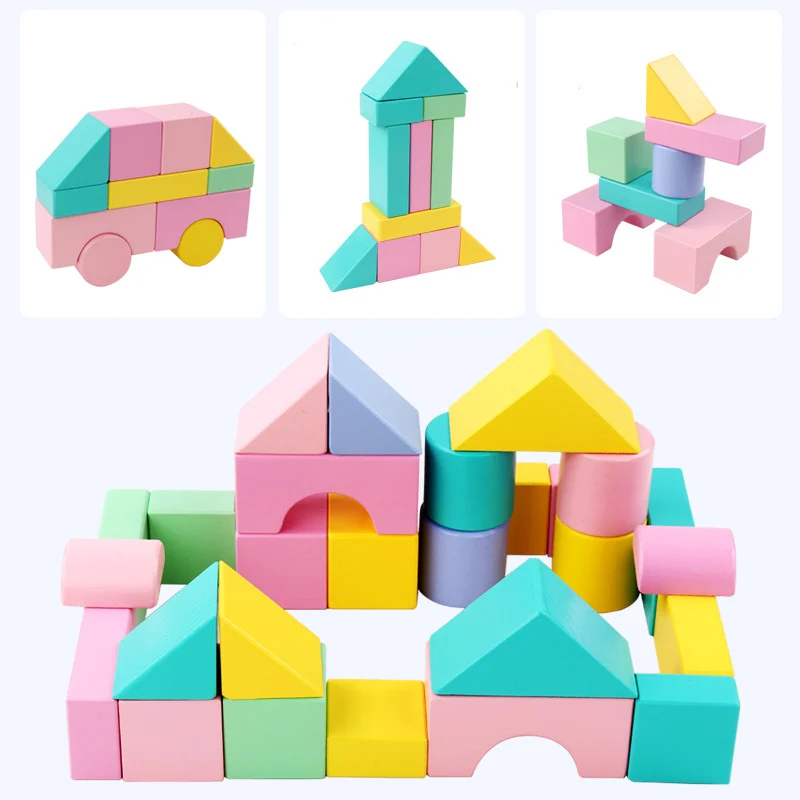 Kids Toys Wooden Toys 28pcs Geometric Shapes Cognition Assembled Wooden Building Blocks Early Educational Toys For Children Gift
Kids Toys Wooden Toys 28pcs Geometric Shapes Cognition Assembled Wooden Building Blocks Early Educational Toys For Children Gift