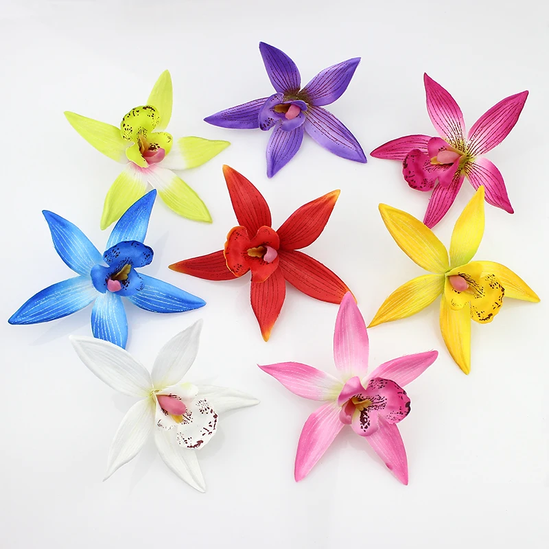 High Quality 10cm Silk Orchid Artificial Flower heads ,Gladiolus for Wedding Decorative Cymbidium Flowers Plants 50pcs/lot
High Quality 10cm Silk Orchid Artificial Flower heads ,Gladiolus for Wedding Decorative Cymbidium Flowers Plants 50pcs/lot