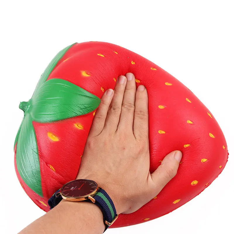 

Extra Squishy Strawberry jumbo Squishy Slow Rising Large Squishes Soft PU Squish Simulation Fruit Relief Anti stress Kids Toys