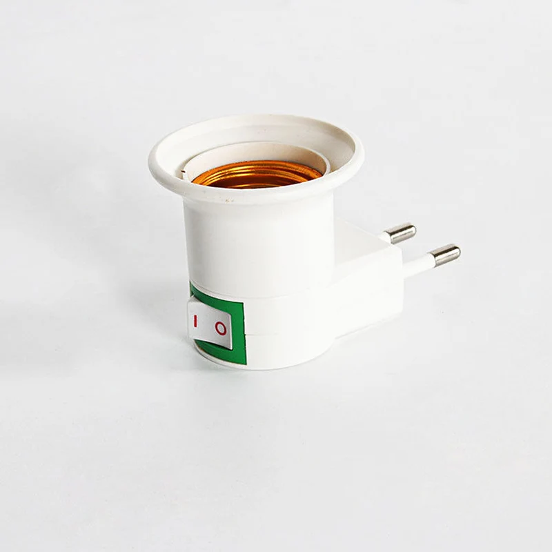 1PC Hot Sell Practical White E27 LED Light Socket To EU Plug Holder Adapter Converter ON/OFF For Bulb Lamp
1PC Hot Sell Practical White E27 LED Light Socket To EU Plug Holder Adapter Converter ON/OFF For Bulb Lamp