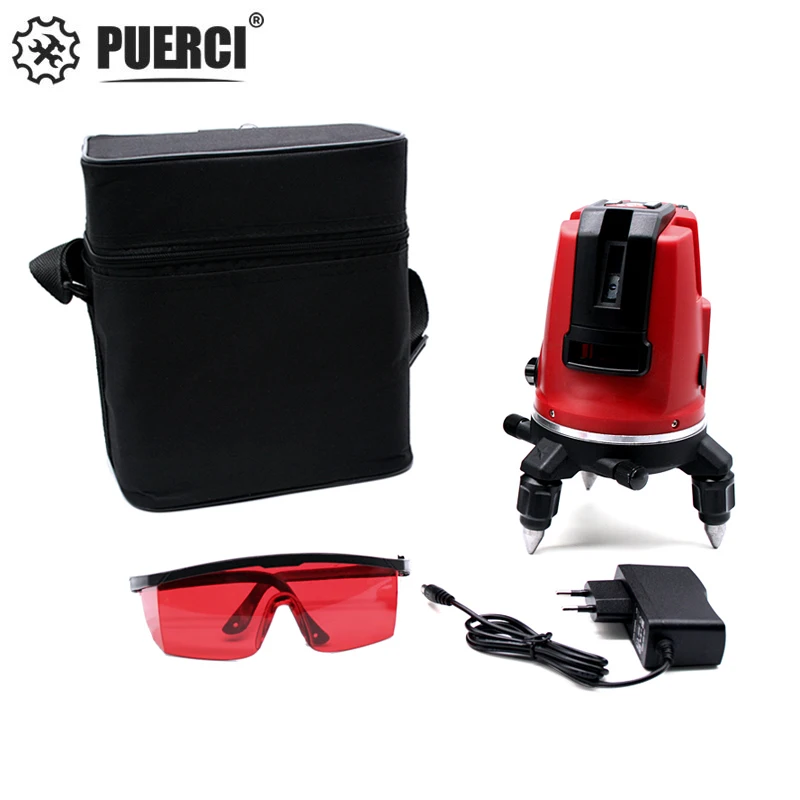 PUERCI 5 lines 6 points 360 degrees rotary LD 635nm outdoor mode - receiver and tilt slash available auto line laser level
PUERCI 5 lines 6 points 360 degrees rotary LD 635nm outdoor mode - receiver and tilt slash available auto line laser level