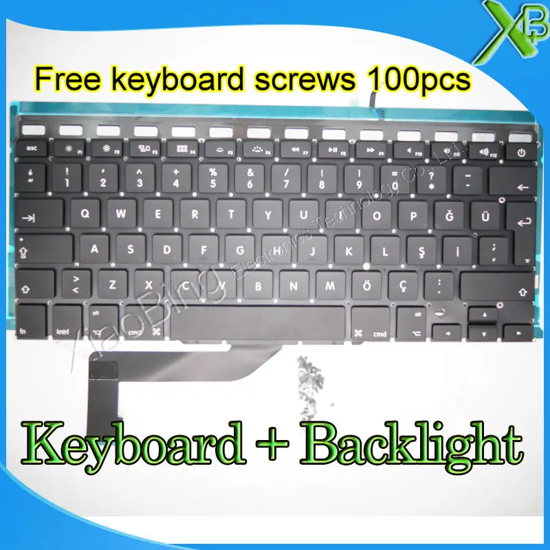 Brand New For MacBook Pro Retina 15.4" A1398 TR Turkish Turkey keyboard+Backlight Backlit+100pcs keyboard screws 2013-2015 Years
Brand New For MacBook Pro Retina 15.4" A1398 TR Turkish Turkey keyboard+Backlight Backlit+100pcs keyboard screws 2013-2015 Years