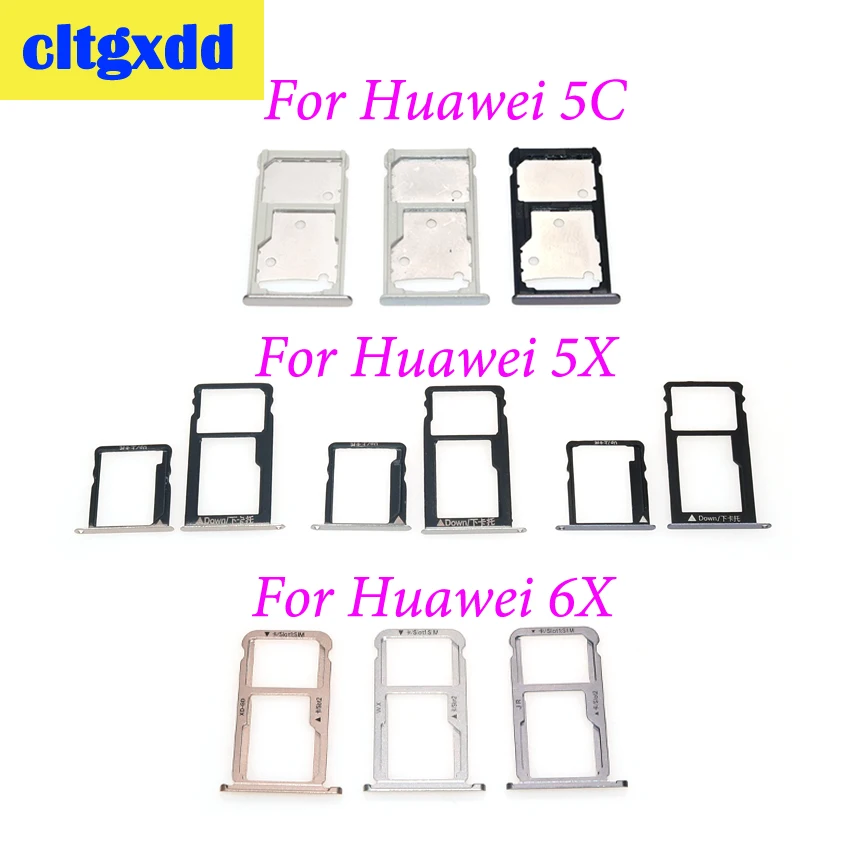 

cltgxdd SIM Card Tray + Nano SIM & Micro SD For Huawei Honor 5C 5X 6X SIM Card Reader Tray Holder Slot Replacement Parts