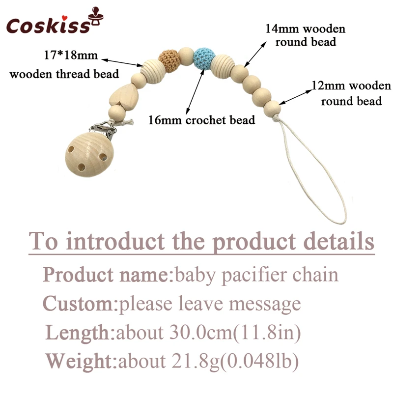 Neutral color baby Pacifier Clip Holder with beech Animal Shaped Pendant Dummy holder Crochet beads new-born gift
Neutral color baby Pacifier Clip Holder with beech Animal Shaped Pendant Dummy holder Crochet beads new-born gift