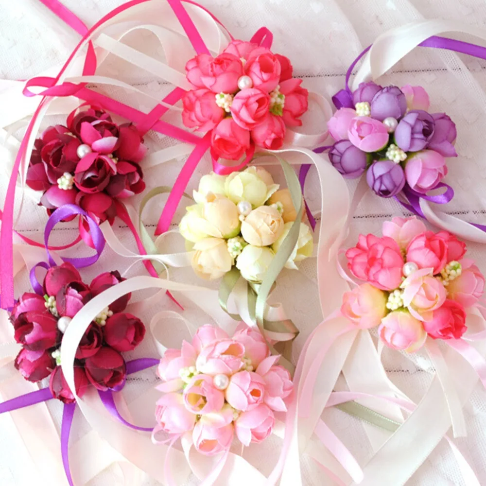 Beautiful Wrist Flower Rose Silk Ribbon Bride Corsage Hand Decorative Wristband Bracelet Bridesmaid Curtain Band Clip Bouquet
Beautiful Wrist Flower Rose Silk Ribbon Bride Corsage Hand Decorative Wristband Bracelet Bridesmaid Curtain Band Clip Bouquet