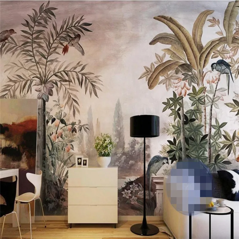 Custom wallpaper European retro hand drawn tropical plants background wall painting
Custom wallpaper European retro hand drawn tropical plants background wall painting