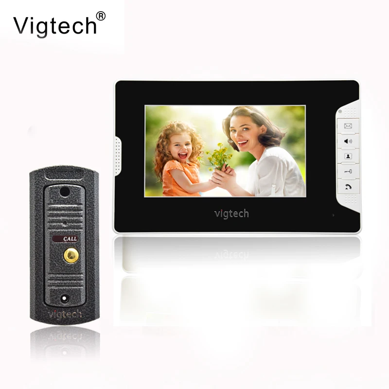Vigtech7" home intercom video doorphone device door intercom system color wired video doorbell waterproof IR camera Support lock
Vigtech7" home intercom video doorphone device door intercom system color wired video doorbell waterproof IR camera Support lock
