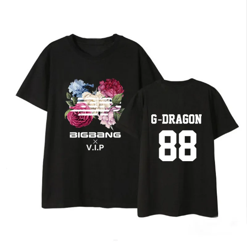 BIGBANG KPOP летнее пальто с короткими рукавами футболка 2019 новые мужские женские в