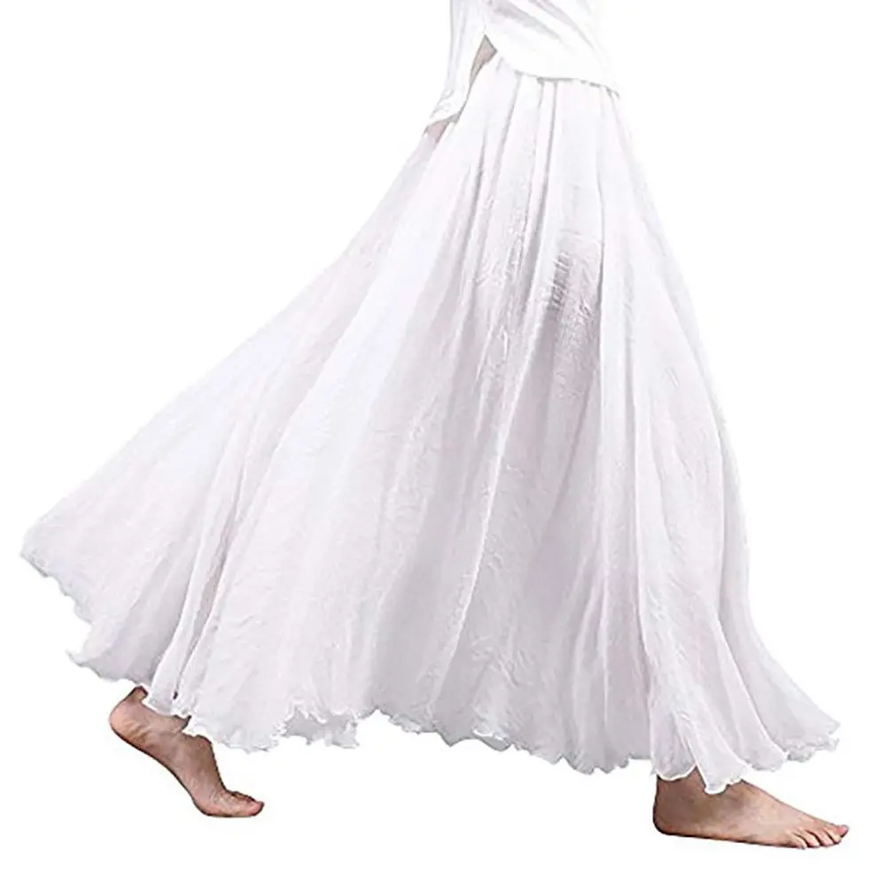 Hirigin Womens Casual Solid High Waist Pleated Ruffles Long Skirt Maxi Cotton Linen Holiday Skirt
Hirigin Womens Casual Solid High Waist Pleated Ruffles Long Skirt Maxi Cotton Linen Holiday Skirt