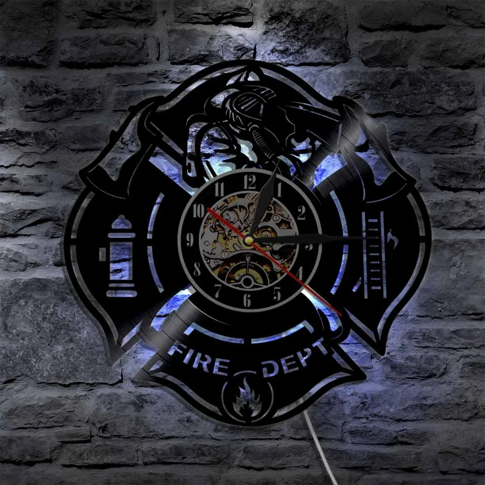 Super Cool Fire Dept Decorative Wall Art Firefighter LED Light Unique Gift Idea For Firemen Vinyl Record Wall Clock
Super Cool Fire Dept Decorative Wall Art Firefighter LED Light Unique Gift Idea For Firemen Vinyl Record Wall Clock