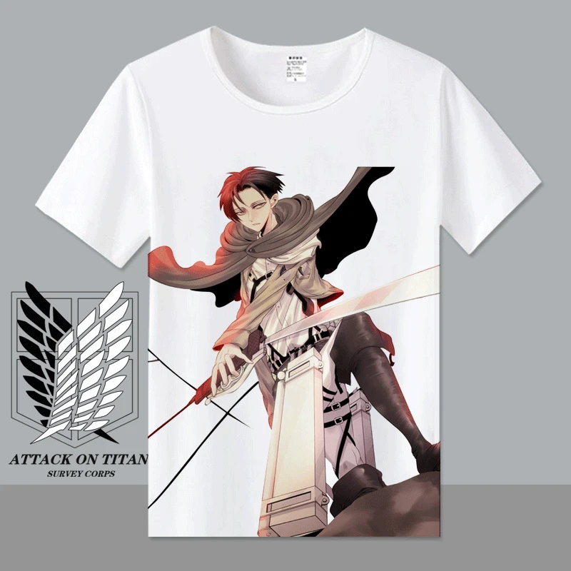 New Anime Attack on Titan Levi/Eren/Mikasa Cotton T-shirts for Women/Men T Shirt O Neck Short Sleeve Summer Clothes Top Tees
New Anime Attack on Titan Levi/Eren/Mikasa Cotton T-shirts for Women/Men T Shirt O Neck Short Sleeve Summer Clothes Top Tees