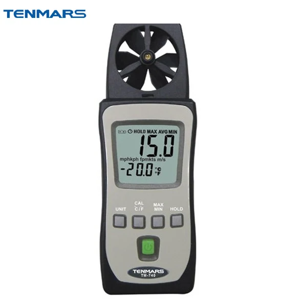 Mini Pocket Air Velocity Tester Wind Speed Meter Anemometer Tenmars TM-740
Mini Pocket Air Velocity Tester Wind Speed Meter Anemometer Tenmars TM-740