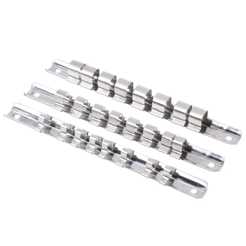 New Socket Storage Rack Socket Rack Holder 1/4" 3/8" 1/2" with 8 Clips On Rail Tool Organizer Storage hot
New Socket Storage Rack Socket Rack Holder 1/4" 3/8" 1/2" with 8 Clips On Rail Tool Organizer Storage hot