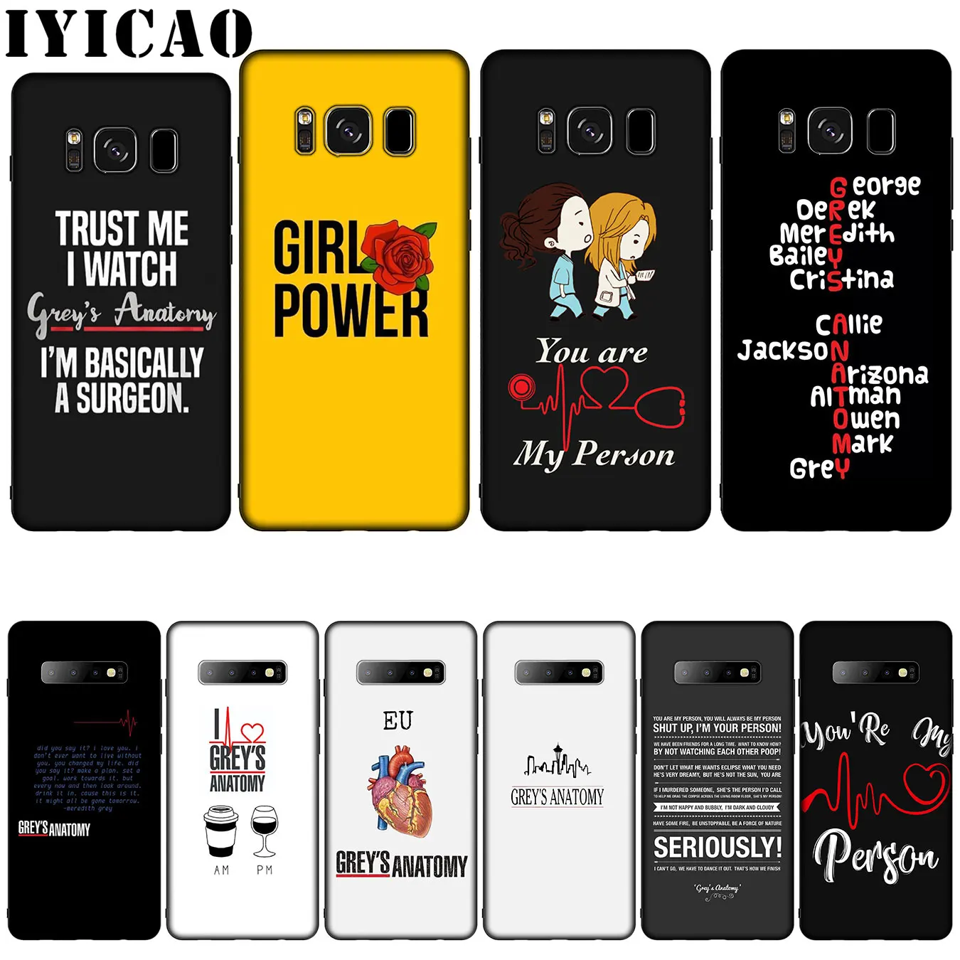 IYICAO greys anatomy хит продаж силиконовый мягкий чехол для телефона Samsung Galaxy S10 S9 S8 Plus S6 S7