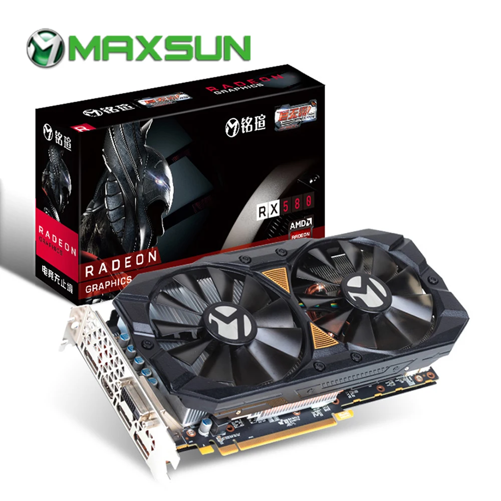 Графическая карта MAXSUN rx 580 Big Mac Plus 8G AMD GDDR5 256Bit 2304 шт. HDMI DP * 3 DVI 8Pin 8000 МГц 1257 1340 14nm