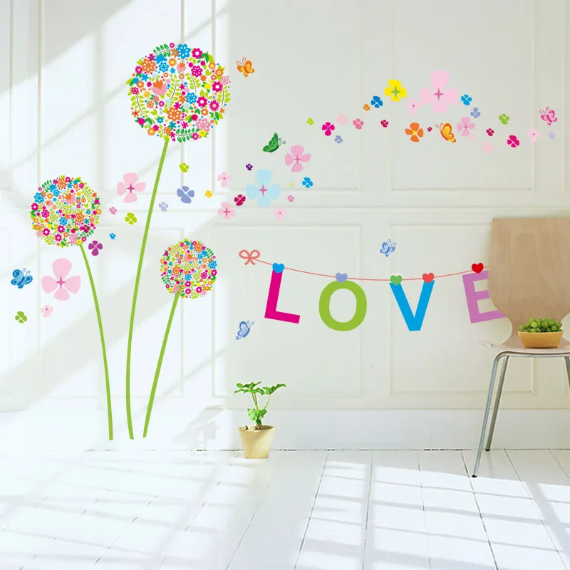 2017"Beautifully colour Dandelion Wall Stickers Romance Decoration Wall Poster 60*90CM Home Decor flower wall decals love
2017"Beautifully colour Dandelion Wall Stickers Romance Decoration Wall Poster 60*90CM Home Decor flower wall decals love