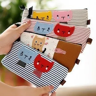 HOT small fresh cartoon cat pencil case cosmetic bag stripe cat block decoration color block canvas bags free shipping
HOT small fresh cartoon cat pencil case cosmetic bag stripe cat block decoration color block canvas bags free shipping