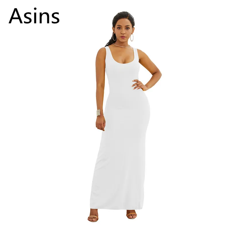 Asins dress woman 2019 spring new hot casual fashion o neck high waist solid color splice sleeveless slim wild sexy long dress
Asins dress woman 2019 spring new hot casual fashion o neck high waist solid color splice sleeveless slim wild sexy long dress