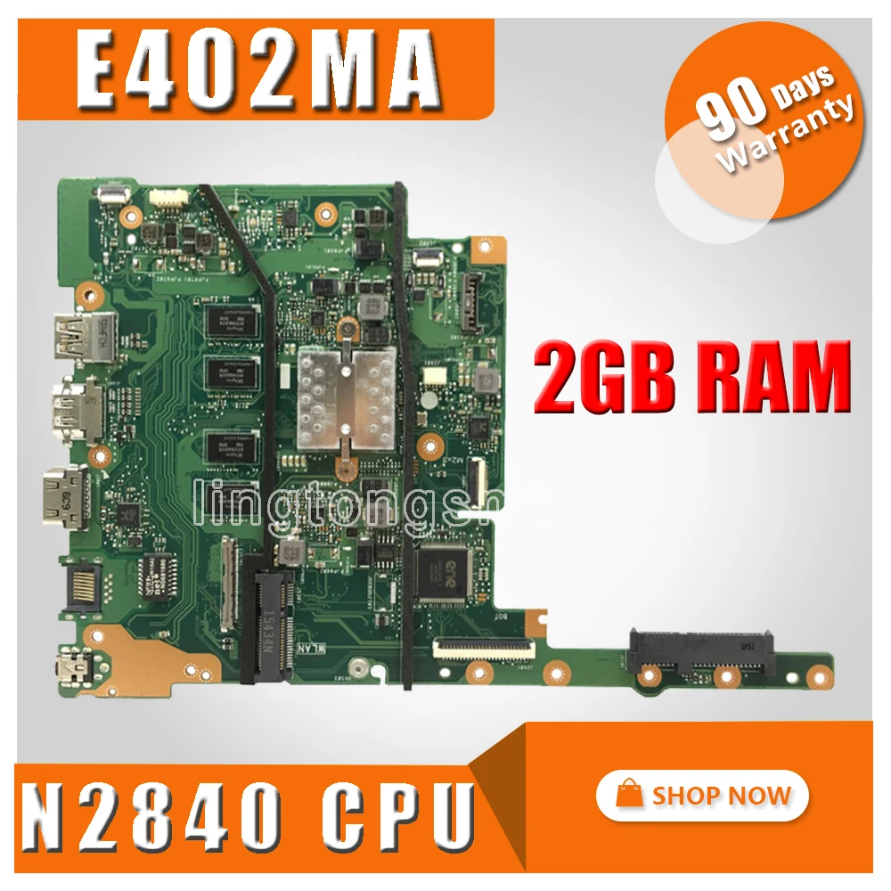 Фото Материнская плата E402MA для For Asus E502MA E402M E502M E402 E502 материнская ноутбука 2G RAM N2840 Тест