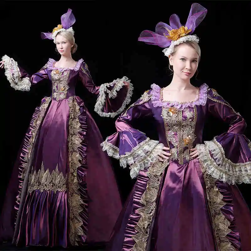 2019 new Medieval Costume Purple Renaissance Victorian Dresses Masquerade elegant Royal Costumes stage performance
2019 new Medieval Costume Purple Renaissance Victorian Dresses Masquerade elegant Royal Costumes stage performance