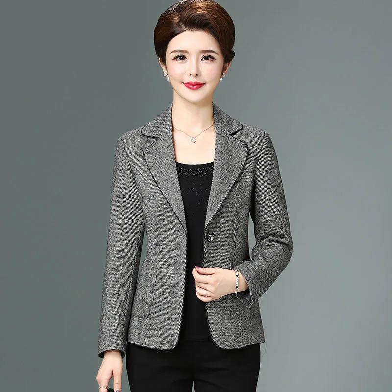 New 2019 autumn winter wool thin blazers women elegant slim short jacket woolen outerwear plus size L - XXXXL
New 2019 autumn winter wool thin blazers women elegant slim short jacket woolen outerwear plus size L - XXXXL