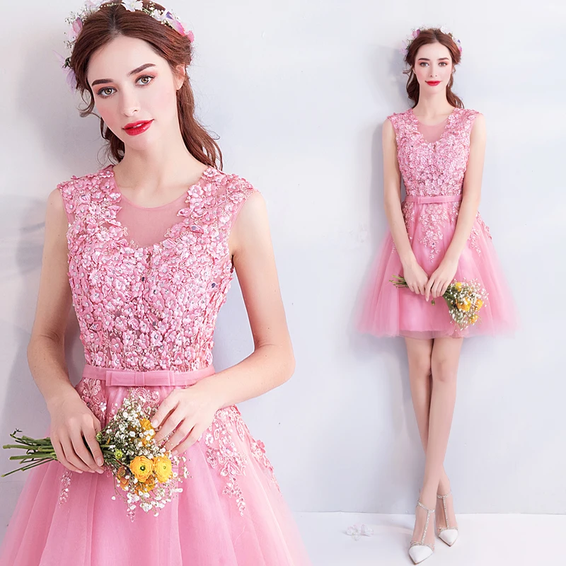 2018 new stock plus size women pregnant bridesmaid dresses wedding party A line lace flower sexy romantic cheap pink dress
2018 new stock plus size women pregnant bridesmaid dresses wedding party A line lace flower sexy romantic cheap pink dress