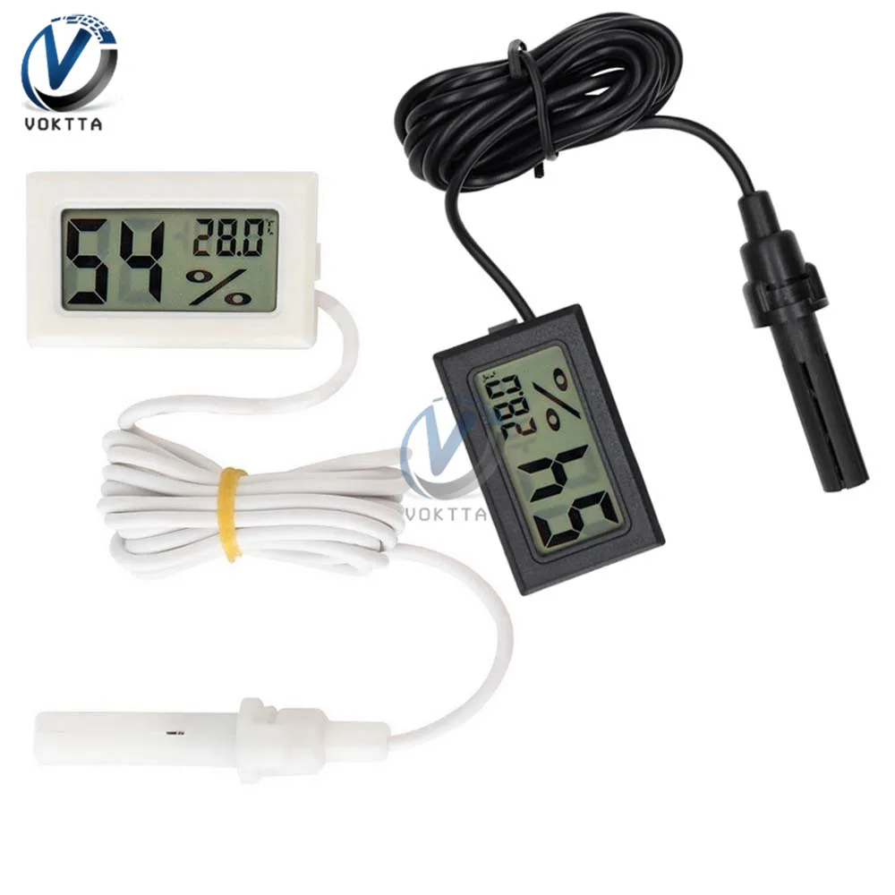 LCD Digital Thermometer Hygrometer Controller Indoor Embedded Temperature Humidity Meter Instrument with 1.5m Sensor Probe Cable
LCD Digital Thermometer Hygrometer Controller Indoor Embedded Temperature Humidity Meter Instrument with 1.5m Sensor Probe Cable