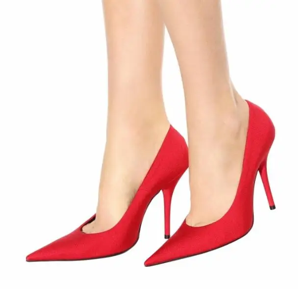 Moraima Snc Sexy Pointed Toe Satin High Heel Shoes Woman Thin Heels Pumps Shallow Slip On Party Dress Heels Red Black Purple
Moraima Snc Sexy Pointed Toe Satin High Heel Shoes Woman Thin Heels Pumps Shallow Slip On Party Dress Heels Red Black Purple