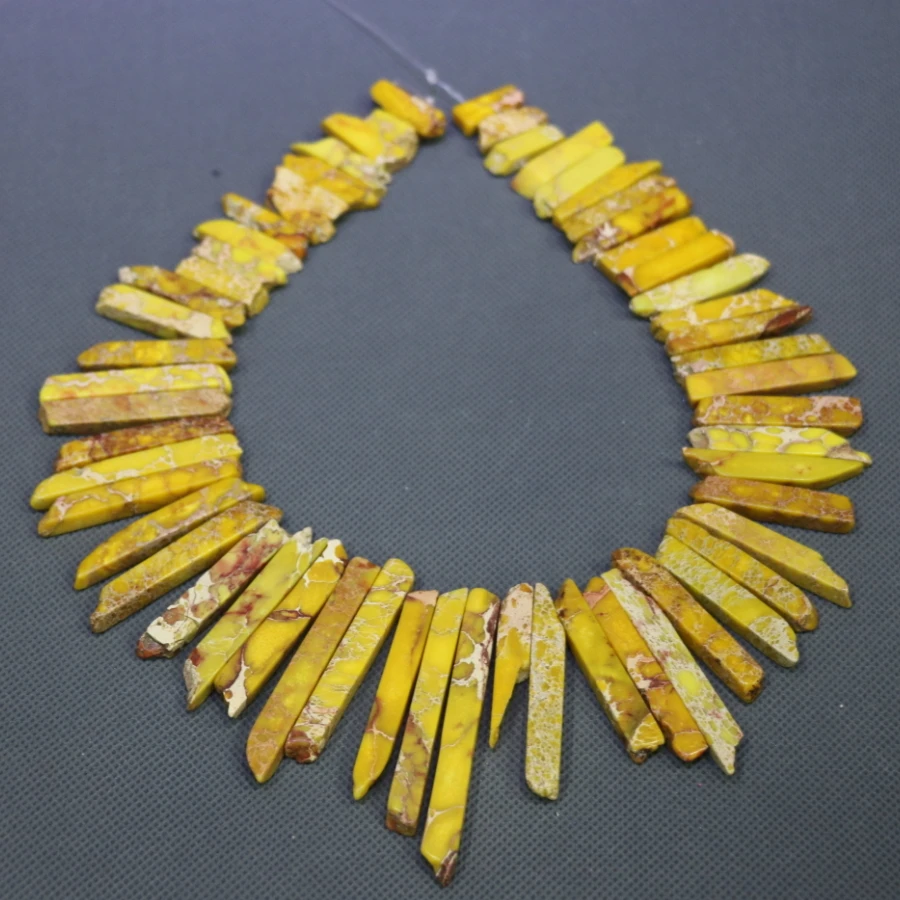 Yellow Imperial Emperor Stone Necklace Beads Slice Slab Women Fashion Accessories Jewelry Making
Yellow Imperial Emperor Stone Necklace Beads Slice Slab Women Fashion Accessories Jewelry Making