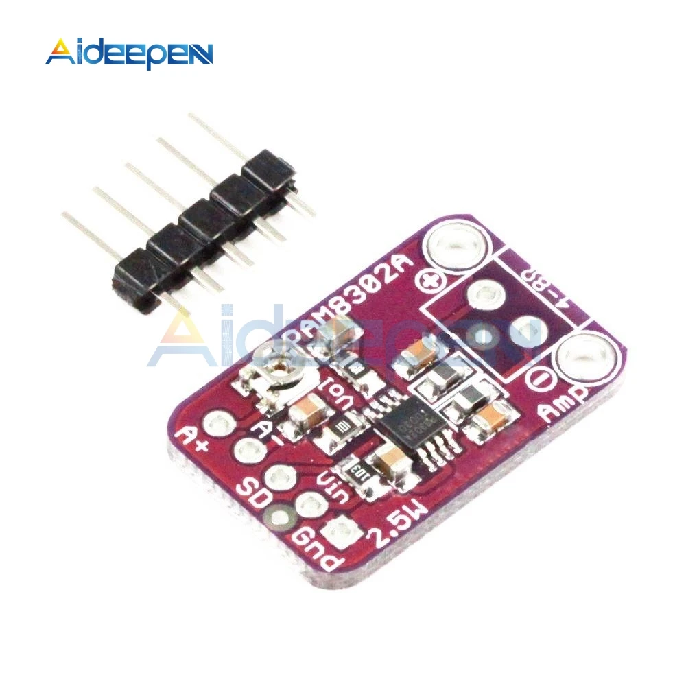 CJMCU-832 PAM8302 2,5 W аудио усилитель, одноканальный класс D Модуль усилителя мощности звука PAM8302A, макетная плата
CJMCU-832 PAM8302 2,5 W аудио усилитель, одноканальный класс D Модуль усилителя мощности звука PAM8302A, макетная плата