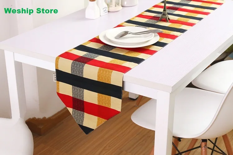 Fashion Home Double-deck cotton table runner European Mediterranean grid Vintage Style Table flag and Placemat
Fashion Home Double-deck cotton table runner European Mediterranean grid Vintage Style Table flag and Placemat