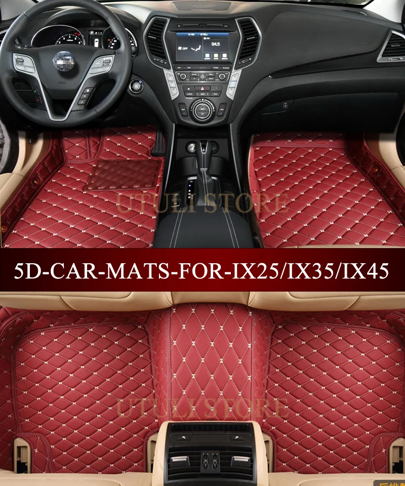 Leather Car floor mats for Hyundai X25/IX35/IX45/SantaFe custom fit car all weather carpet floor liners foot mats
Leather Car floor mats for Hyundai X25/IX35/IX45/SantaFe custom fit car all weather carpet floor liners foot mats