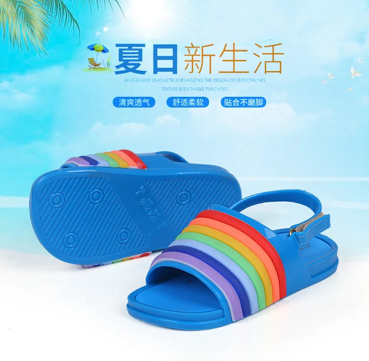 Children's sandals soft bottom Korean Rainbow baby sandals cute anti-slip magic stickers texture children's shoes women
Children's sandals soft bottom Korean Rainbow baby sandals cute anti-slip magic stickers texture children's shoes women