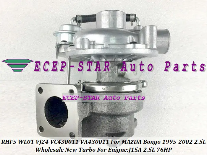 Турбокомпрессор RHF5 WL01 VJ24 VC430011 VA430011 VB430011 Для MAZDA Bongo 1995 2002 J15A 2.5L 76HP|turbocharger ct26|turbocharger