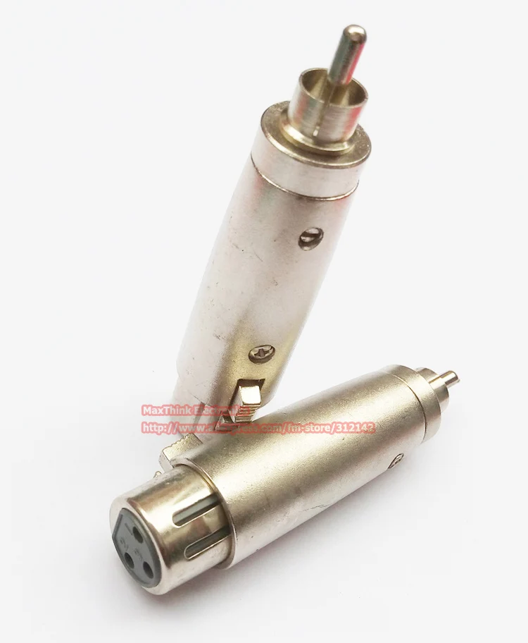 Микрофонный аудио адаптер коннектор XLR 3Pin Female to RCA Male Переходник Jack 10 шт.