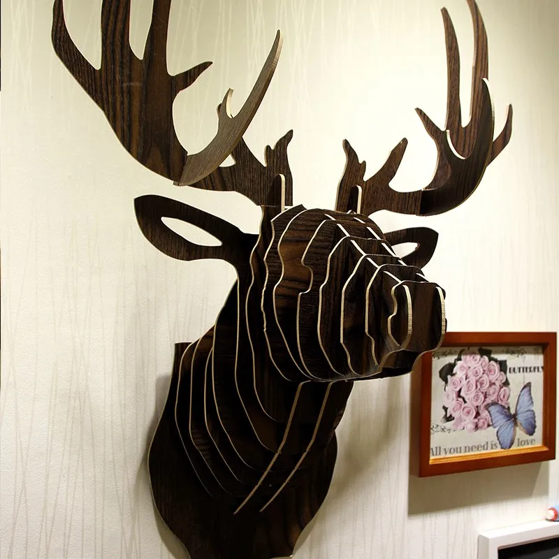 Woody DIY Reindeer Animal Head Ornaments Hanging Head Creative Mural Moose Head Hanging Animal Head Entrance Wall
Woody DIY Reindeer Animal Head Ornaments Hanging Head Creative Mural Moose Head Hanging Animal Head Entrance Wall