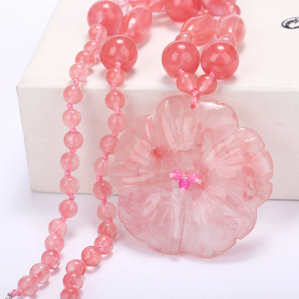 wholesale 5Pcs Women Jewelry Cherry Quartz Necklace Flower Pendant Hand Carved Crystal Lucky Reiki healing Natural Gemstone 5pc
wholesale 5Pcs Women Jewelry Cherry Quartz Necklace Flower Pendant Hand Carved Crystal Lucky Reiki healing Natural Gemstone 5pc