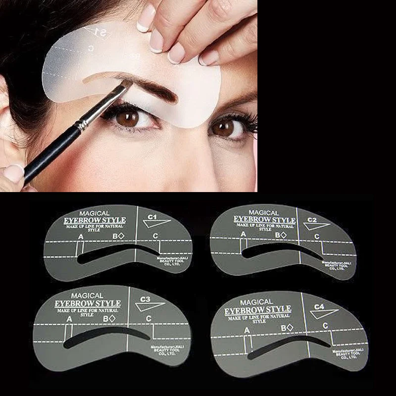 4Pcs Eyebrow Shaping Stencil Set Grooming Tools Drawing Card for Dashing Eyebrows C1-C4
4Pcs Eyebrow Shaping Stencil Set Grooming Tools Drawing Card for Dashing Eyebrows C1-C4
