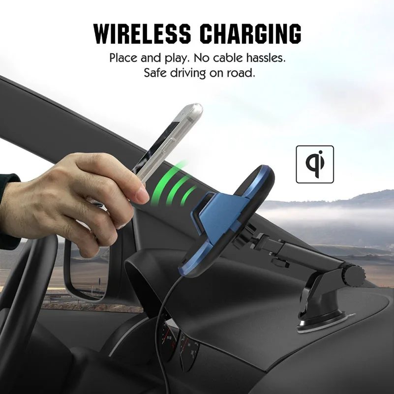 Qi Wireless Fast Car Charger Automatic Induction Dashboard Suction Mount for iPhone X 8 Plus Samsung S6 S7 Edge S8 S9 Plus Note8 
Qi Wireless Fast Car Charger Automatic Induction Dashboard Suction Mount for iPhone X 8 Plus Samsung S6 S7 Edge S8 S9 Plus Note8