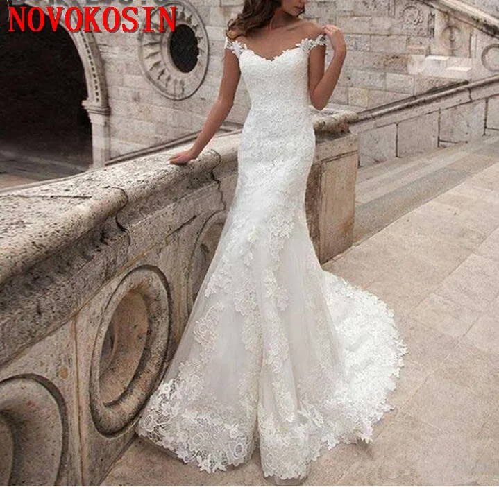 2019 Vintage Mermaid Wedding Dress Full Length Scoop Neck Bridal Gown Sexy Off The Sleeve Bridal Wedding Gown Sweep Train
2019 Vintage Mermaid Wedding Dress Full Length Scoop Neck Bridal Gown Sexy Off The Sleeve Bridal Wedding Gown Sweep Train